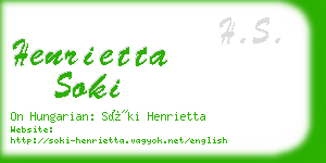 henrietta soki business card